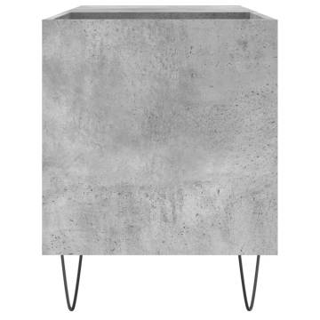 Record Cabinet Concrete Grey 85x38x48 cm Engineered Wood