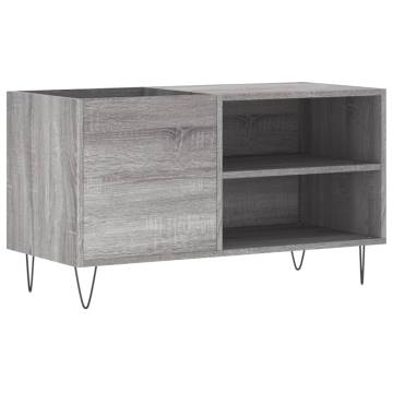 Record Cabinet Grey Sonoma 85x38x48 cm Engineered Wood