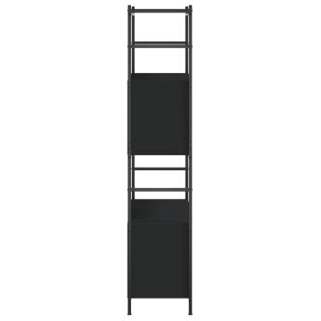 Bookshelf Black 80x30x145.5 cm Engineered Wood and Iron