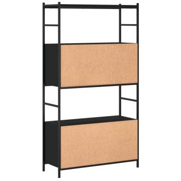 Bookshelf Black 80x30x145.5 cm Engineered Wood and Iron