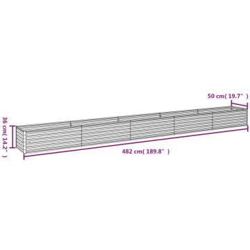 Garden Raised Bed 482x50x36 cm Corten Steel