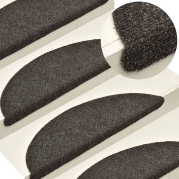 Self-adhesive Stair Mats 10pcs Anthracite 65x21x4cm Needle Punch