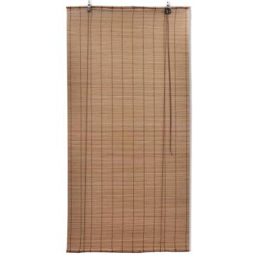 Roller Blind Bamboo 100x220 cm Brown