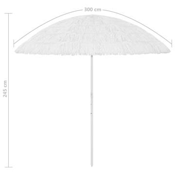 Hawaii Beach Umbrella White 300 cm