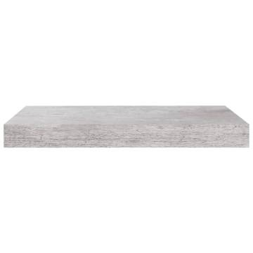 Floating Wall Shelves 2 pcs Concrete Grey 40x23x3.8 cm MDF