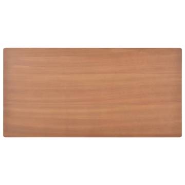 Dining Table Brown 120x60x73 cm Solid Plywood Steel