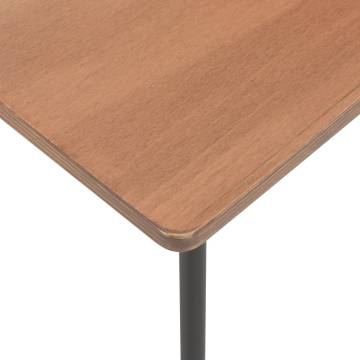 Dining Table Brown 120x60x73 cm Solid Plywood Steel