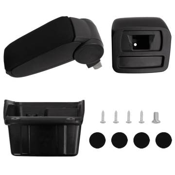 Car Armrest Black 15x31x(28-44) cm ABS