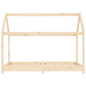 Kids Bed Frame Solid Pine Wood 70x140 cm