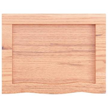 Bathroom Countertop Light Brown 40x30x(2-6) cm Treated Solid Wood