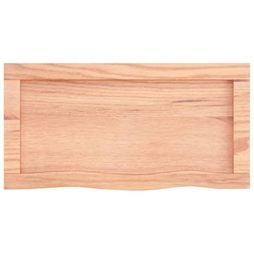 Bathroom Countertop Light Brown 60x30x(2-4) cm Treated Solid Wood