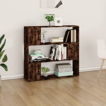 Book Cabinet/Room Divider Smoked Oak 100x24x94 cm