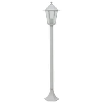 Garden Post Lights 6 pcs E27 110 cm Aluminium White