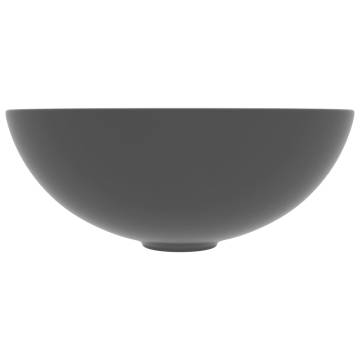 Bathroom Sink Ceramic Dark Grey Round