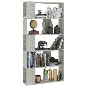 Book Cabinet/Room Divider Concrete Grey 80x24x159 cm Engineered Wood