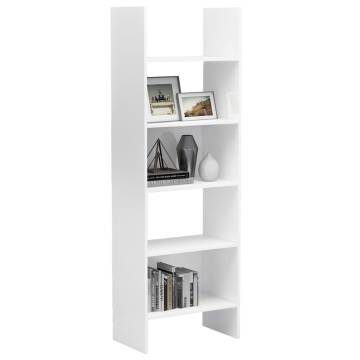 Book Cabinet High Gloss White 60x35x180 cm Engineered Wood