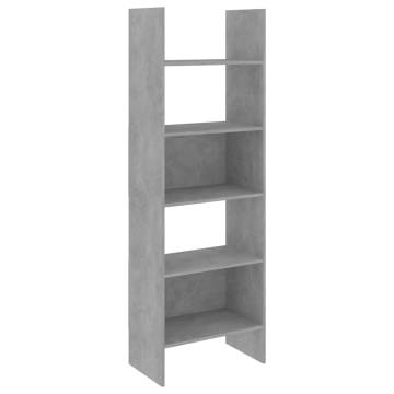 Book Cabinet Concrete Grey 60x35x180 cm Engineered Wood