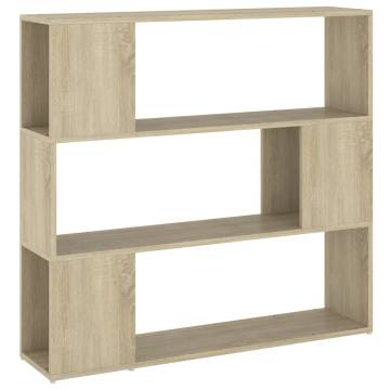 Book Cabinet Room Divider Sonoma Oak 100x24x94 cm