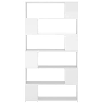 Book Cabinet Room Divider High Gloss White 100x24x188 cm