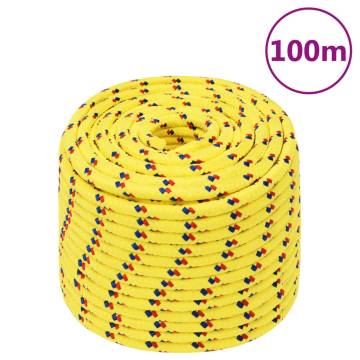 Boat Rope Yellow 14 mm 100 m Polypropylene