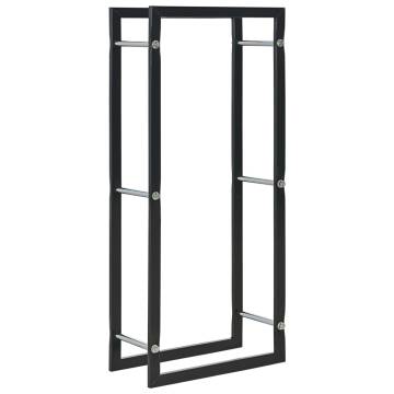 Firewood Rack Black 44x20x100 cm Steel