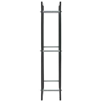 Firewood Rack Black 44x20x100 cm Steel