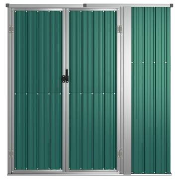 Garden Tool Shed Green 161x89x161 cm Galvanised Steel