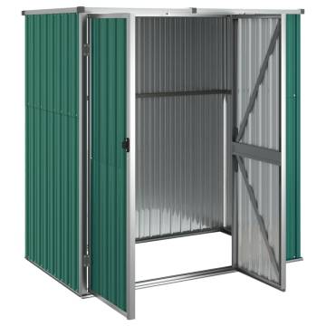 Garden Tool Shed Green 161x89x161 cm Galvanised Steel