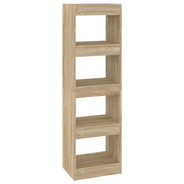 Book Cabinet/Room Divider Sonoma Oak 40x30x135 cm