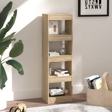 Book Cabinet/Room Divider Sonoma Oak 40x30x135 cm