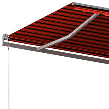 Freestanding Manual Retractable Awning 600x300 cm Orange/Brown