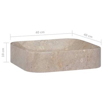 Sink Grey 40x40x10 cm Marble