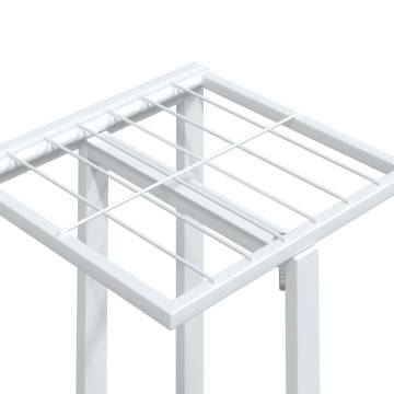 5-Floor Flower Stand with Wheels 44x23x100 cm White Iron