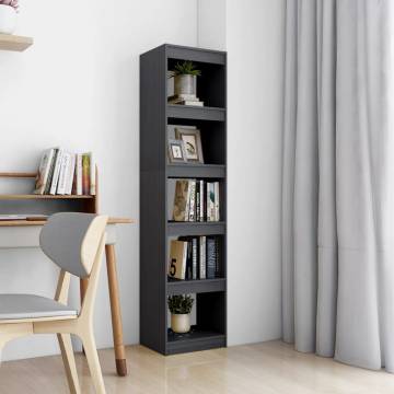 Book Cabinet/Room Divider Grey 40x30x167.5 cm Solid Pinewood