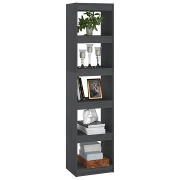 Book Cabinet/Room Divider Grey 40x30x167.5 cm Solid Pinewood