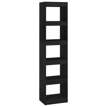 Book Cabinet/Room Divider Black 40x30x167.5 cm Solid Pinewood