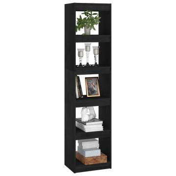 Book Cabinet/Room Divider Black 40x30x167.5 cm Solid Pinewood