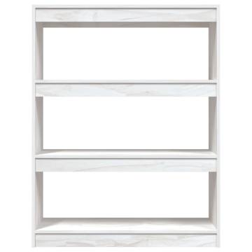 Book Cabinet/Room Divider White 100x30x103 cm Solid Pinewood