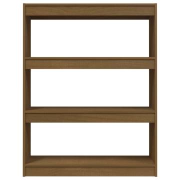 Book Cabinet/Room Divider Honey Brown 100x30x103 cm Solid Pinewood