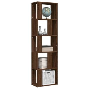 Book Cabinet Brown Oak 45x24x160 cm Engineered Wood