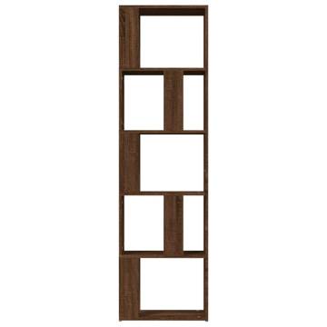 Book Cabinet Brown Oak 45x24x160 cm Engineered Wood