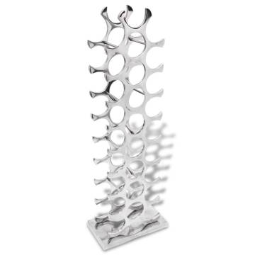 Wine Rack Aluminium Silver 27 Bottles