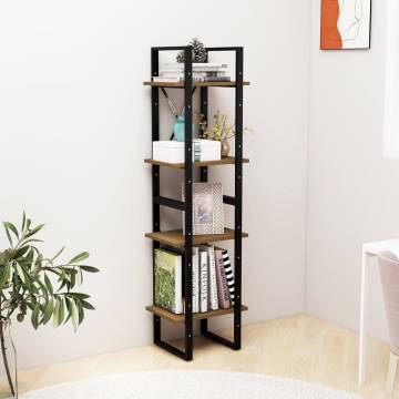 4-Tier Book Cabinet 40x30x140 cm Solid Pine Wood