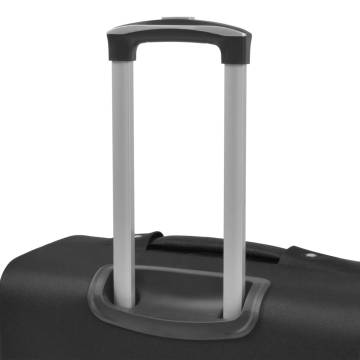 3 Piece Soft Case Trolley Set Black