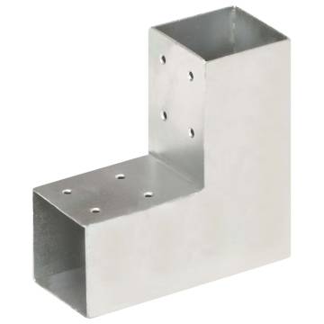 Post Connector L Shape Galvanised Metal 71x71 mm