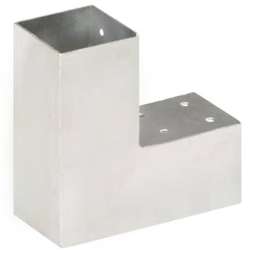 Post Connector L Shape Galvanised Metal 71x71 mm