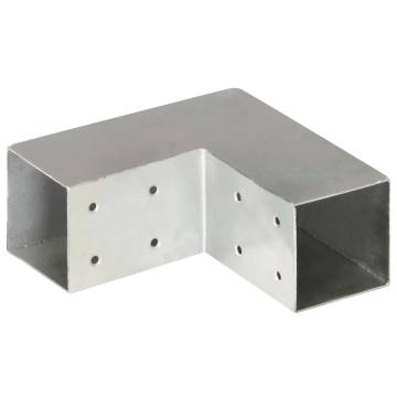 Post Connector L Shape Galvanised Metal 71x71 mm