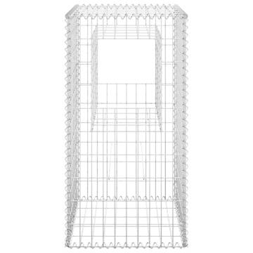 Gabion Basket Posts 2 pcs 50x50x100 cm Iron