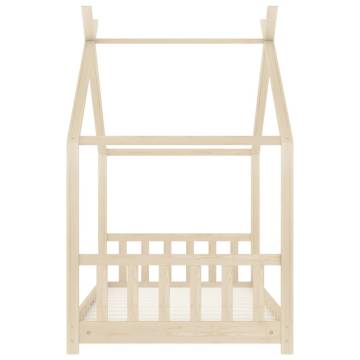 Kids Bed Frame Solid Pine Wood 80x160 cm