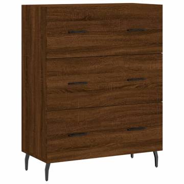 Highboard Brown Oak 69.5x34x180 cm Engineered Wood